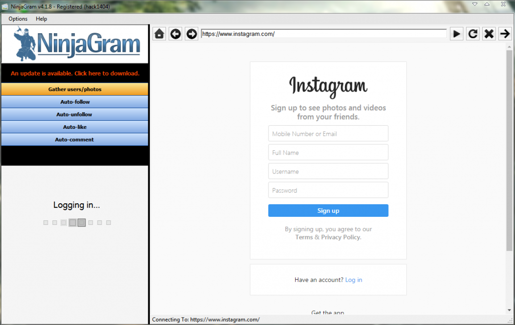 NinjaGram v7.5.88 – 社交媒体Instagram自动化操作批量运维工具 - 第5张  | SEO破解工具