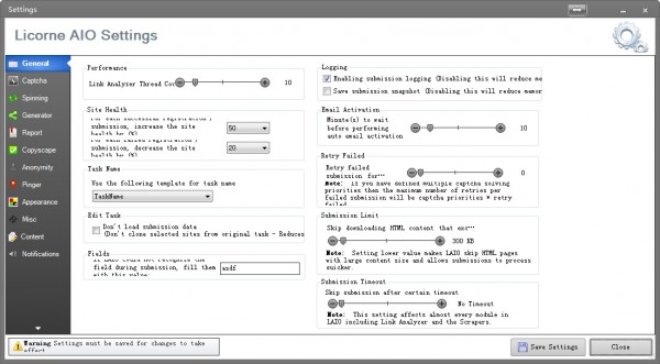 Licorne AIO 3.08 – 英文SEO外链群发套装附完整官方视频教程 - 第10张  | SEO破解工具
